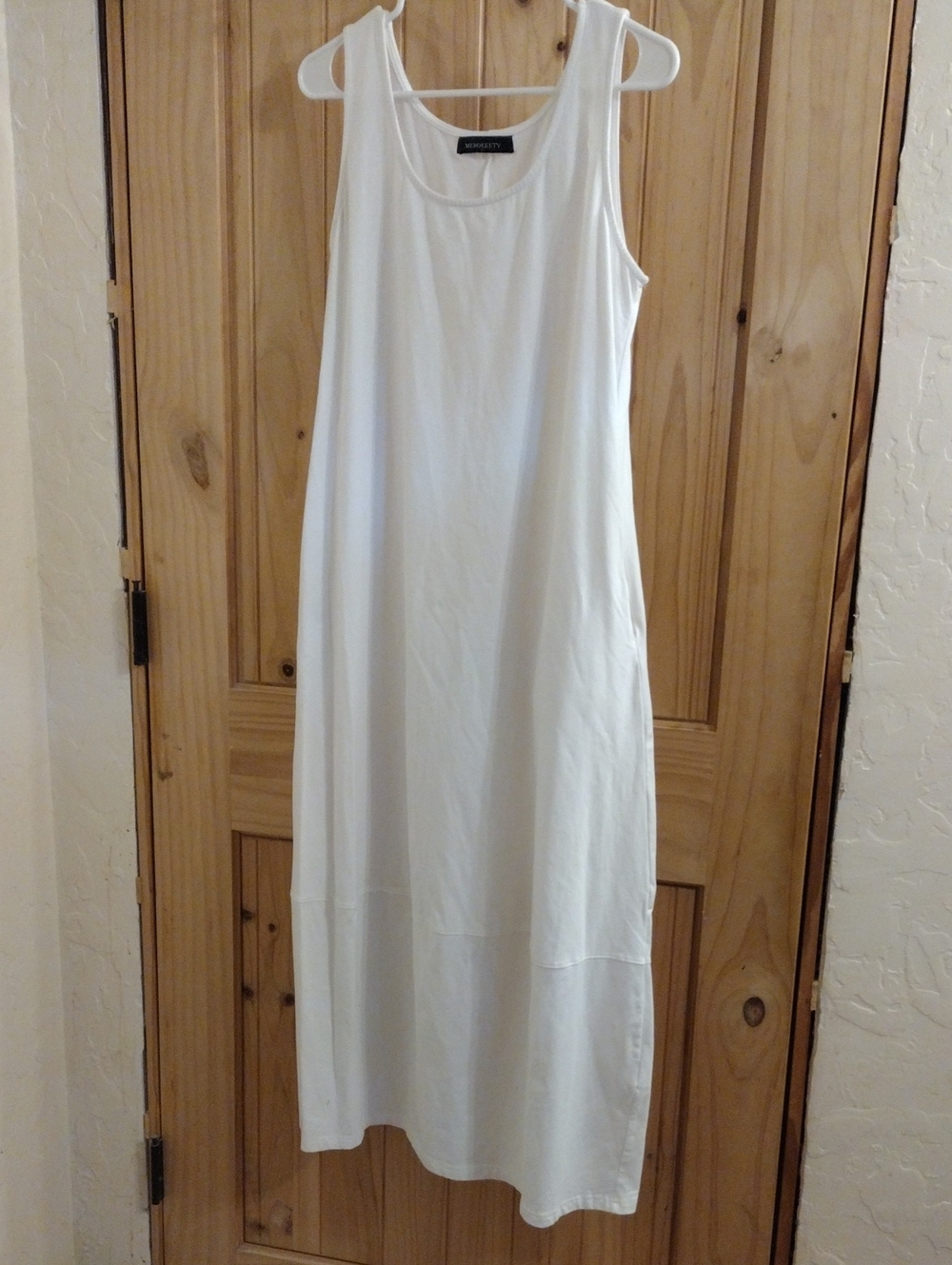 Ann Taylor White Sleeveless Maxi Slip Dress